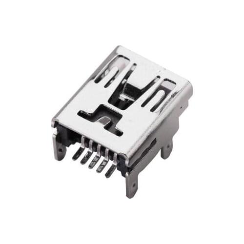 10pcs/lot Mini USB Type B Female 5 Pin SMT SMD PCB Socket Connector Four Feet Straight