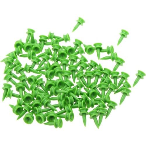 100pcs Golf Tee Double-deck Green Tees 23mm Golfing Accessory Golfers Practice Aid