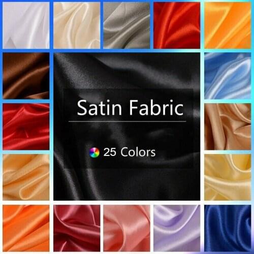 150*97cm Accessories Dress Raw Silk Polyester Satin Back Two Sided DIY Fabric