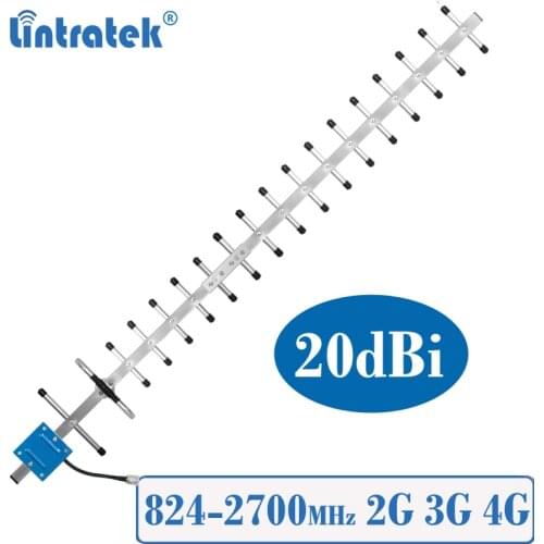 Wholesale 20dBi GSM Yagi Antenna GSM 824-2700MHz UMTS 3G 850MHz Signal Booster Repeater Outdoor Yagi Antenna for External Use