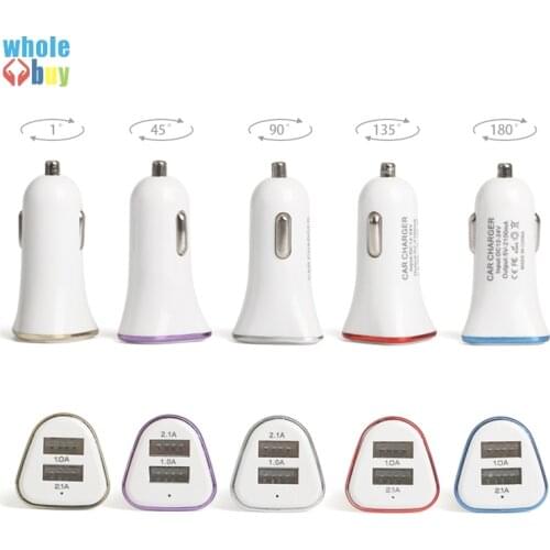 Free shipping USB Car Charger 2Port 5V2A Fast Charging Adapter For Samsung Galaxy S7 S8 S9 for iPhone wholesale 300pcs/lot