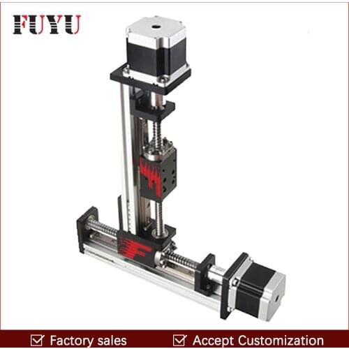 Free shipping cnc XY linear motion axis slide table stage ball screw stepper motor drive