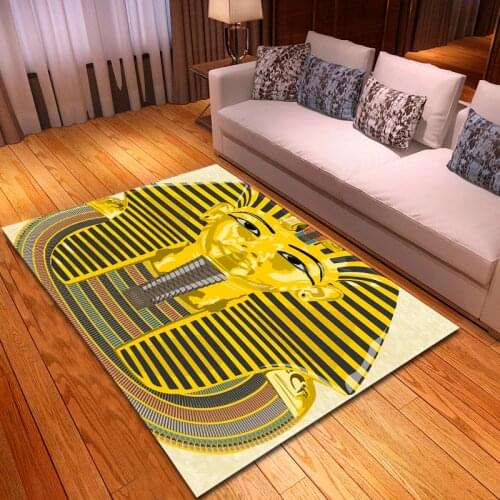 Egyptian Pharaoh 3D Printed Carpets for Living Room Bedroom Large Size Rug Tea Table Antiskid Floor Mat Kids Room play Area Rugs