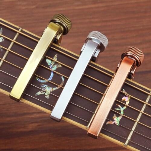 Guitar Capo Bass Violin Ukulele Capotraste Guitar Capos Electric Acoustic Single-handed Tune Clamp Trigger - 3 Colors Metal Capo