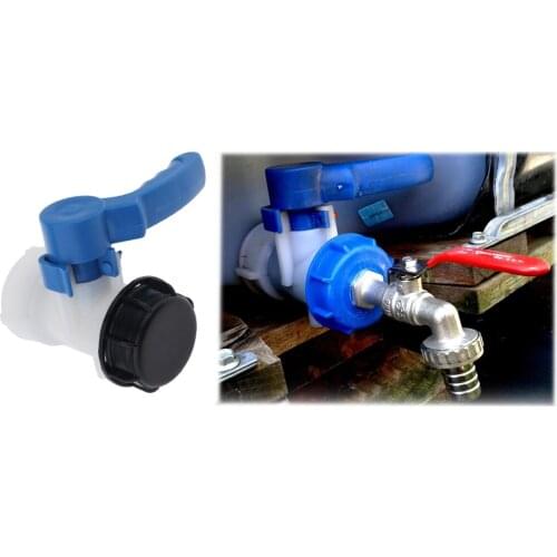 Heavy Duty IBC Tote Tank Butterfly Valve Drain Adapter, 2.95 inch DN50 Tank Tap Adapter Connector Replacement Valve Fitting Part