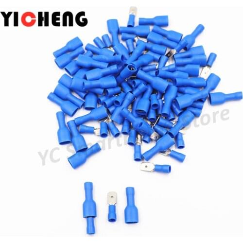 50pcs connection terminal cold-pressed terminal block terminals for wire cable crimping kit wire connector FDFD MDD