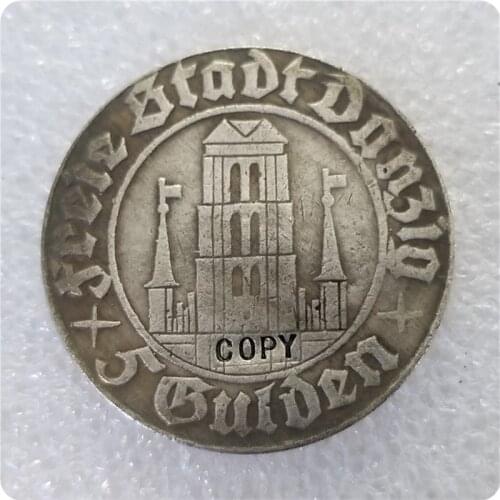 COPY REPLICA 1932-POLAND-5-GULDEN-KRANTOR-DANZIG-COIN COPY