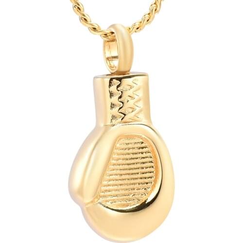 Cremation Jewelry Pendant for Ashes Boxing Glove Stainless Steel Cremation Keepsake Jewellery Memorial Urn Neckalce for Men/Boy