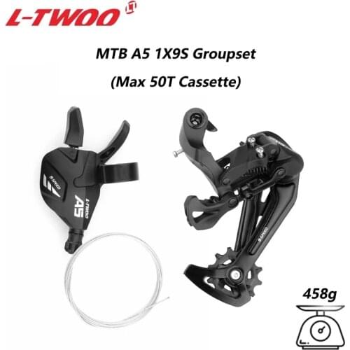 L-TWOO MTB Bike 1*9 Speed Groupset 9s Shifter Rear Derailleur A5 9V system stand by max 50T Cassette for m4000 m370 m430 m590