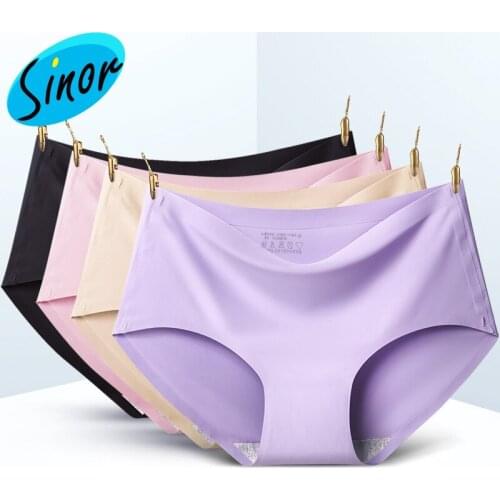 [Bottom Price]Seamless Large Size Viscose Fiber Underwear Women Solid Solid Color Comfortable Cotton Jersey Briefs