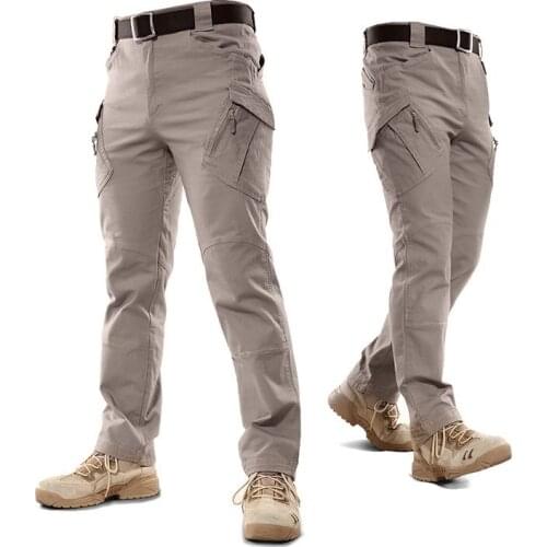 New Mens Tactical Cargo Pants Multiple Pocket Elasticity Military Urban Commuter Raining Trousers Slim Fat Bape S-5XL Over Size