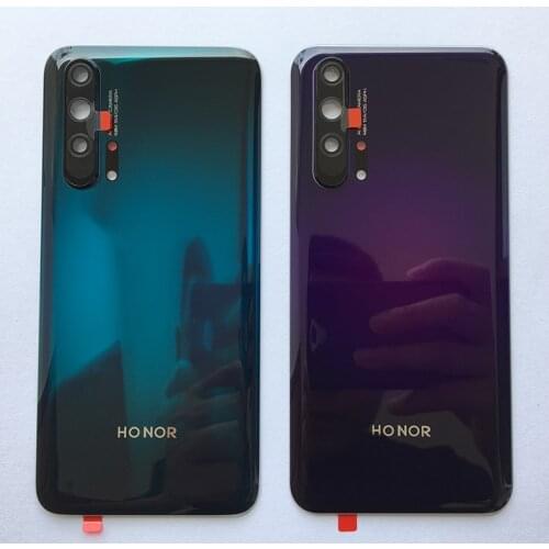 ZUCZUG New Original Glass Rear Housing For Huawei Honor 20 Pro Battery Cover Back Case With Camera Lens+Adhesive