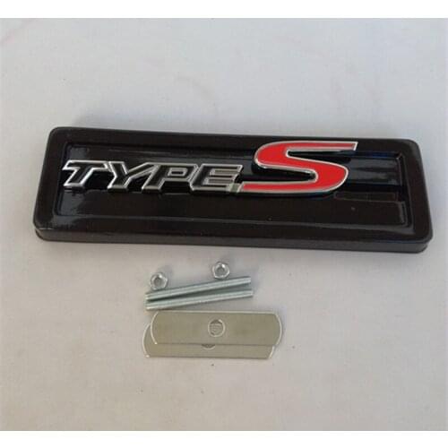 New High Quality Car Styling TypeS Car Front Grill Badge EMBLEM logo 2016