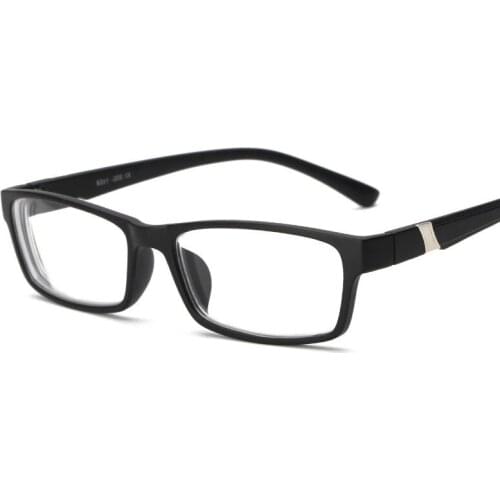 Iboode New Men Women Finished Myopia Glasses Classic Square Full Frame Clear Lens Shortsighted Eyeglasses Diopter -1.0 To -4.5