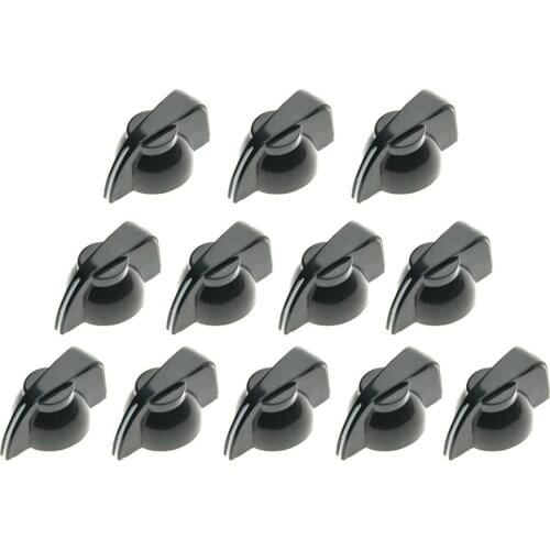 Ohello 6.35mm Pack of 12 Brass Insert Guitar Chicken Head Potentiometer Knob AMP Effect Pointer Knob Control Knob