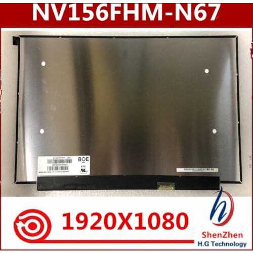 Original new NV156FHM-N67 for BOE Screen IPS Matte LCD Matrix for Laptop 15.6 FHD 1920X1080 LED Display Replacement