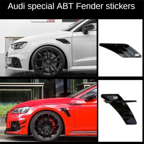Suitable for Audi A3 A4L A5 A6LA7Q3Q5 modified fender sticker shark gill ABT decorative sticker side sticker car sticker