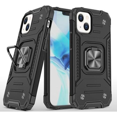 Shockproof Case for iPhone 13 Pro Max 5G 2021 Bumper Armor Magnetic Ring Holder Back Cover iPhone 13 Mini Shell iPhone 13 Case