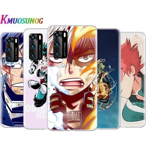 Transparent Cover Anime My Hero Academia For Huawei P40 Lite E P30 P20 P10 P9 P8 Pro Plus Lite mini 2019 Phone Case