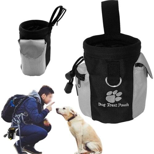 Pet Dog Treat Bag Portable Outdoor Dog Obedience Agility Training Bag Detachable Feed Storage Pocket Puppy Bait Snack Waist Bags