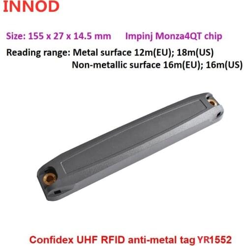 RFID EPC G2 chip Vehicle strip UHF Metal Tag for car license installation / iso 6c protocol uhf metal asset tag long range 10m