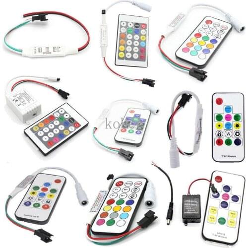 WS2811 WS2812B SK6812 5-24V full Color pixel controller LED strip light RF wireless remote IR DC USB controller
