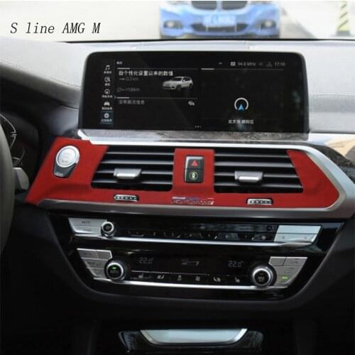 Suede Car Wrapping ABS For BMW G01 G02 G08 Sticker Car Air outlet Conditioning Keyhole Warning Light Trim X3 X4 Auto Accessories