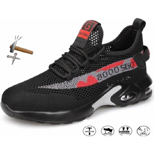 Work Boots Safety Steel Toe Shoes Men Safety Shoes Work Sneakers Indestructible Work Shoes for Men Steel Toe Cap Work Male Shoes