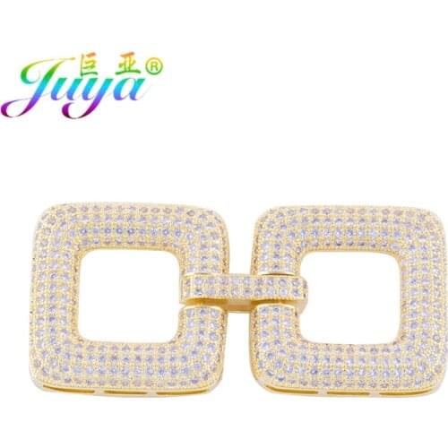 DIY Natural Stone Tassel Pearls Jewelry Making Findings Supplies Micro Pave Zircon Connector Fastener Closure Clasps Accessories