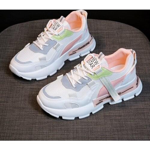 2021 Women Shoes New Chunky Sneakers For Women Lace-Up White Vulcanize Shoes Casual Fashion Shoes Platform Women Sneakers