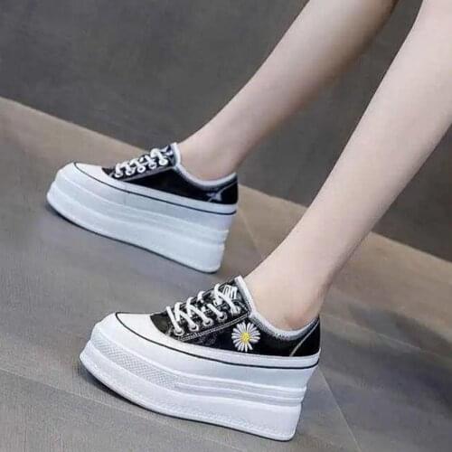 Korean Style White Shoes Womens Casual Versatile Slimming Sneakers Platform Shoes Ins Fashion Board Shoes