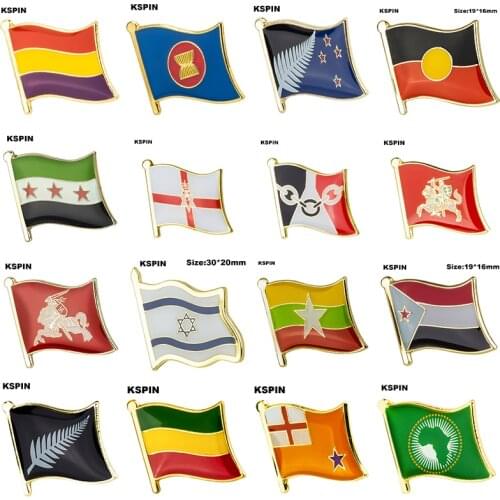 Flag Laple Pin Badge Brooch Syria three star Northern Ireland Black Country flag Myanmar