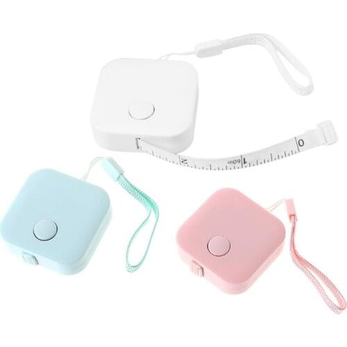 1.5m*7mm Candy Color Small Plastic Retractable Tape Measure Office School Supply