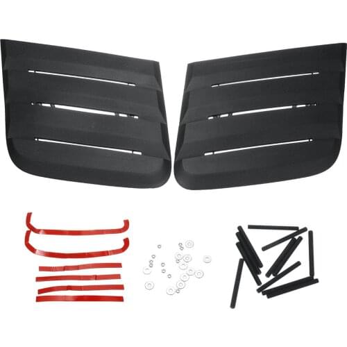 1 Pair For Ford For Mustang GT Ecoboost 2018 2019 Black Hood Vent Heat Extractors Air Intake Trim Sticker Cover