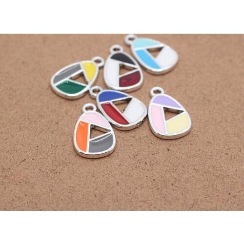 10pcs 25x14mm Hollow Waterdrop Alloy Enamel Charms Mix Colors Unique Earrings Keychain Pendant Accessory Diy For Jewelry Make