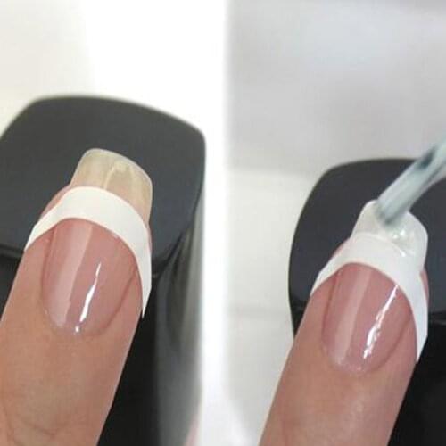 3 Pcs/Set Nail Art Form Fringe Guides Sticker DIY Line Tips White MU8669
