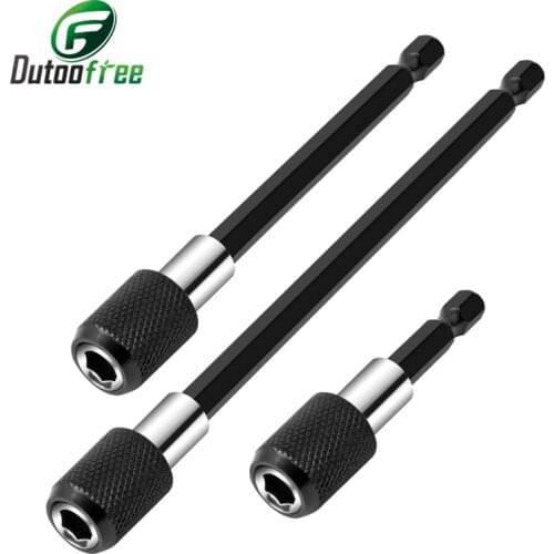 60/100 /150mm Hexagonal Handle Quick Release Release Self-locking Extension Rod Screwdriver Magnetic Bit Batch Head Rod