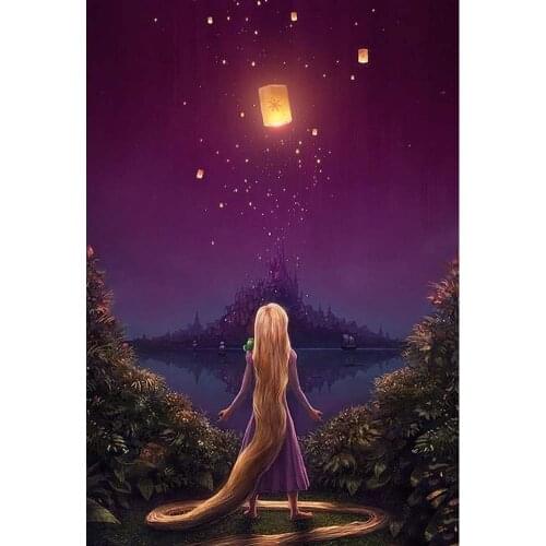 5D Diamond Painting Full Drill Rhinestone Pictures of Crystals Embroidery Kits Crafts & Sewing Cross Stitch(Rapunzel Princess)