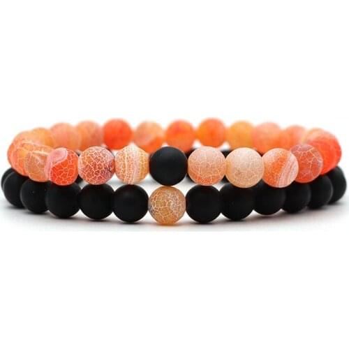 Couple Yoga Bracelet Classic Natural Stone Weathering DIY Elastic Chakra Hand Chain Leisure Sports Women Jewelry Gift