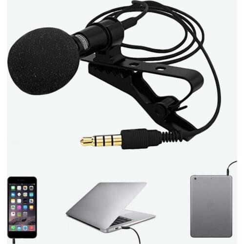 Microphone Flexible Easy to Use Metal Hands Free Lapel Mic for Podcast