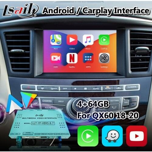 Android Car GPS Navigation Box for Infiniti QX60 2018-2020 year , Multimedia Video Interface for upgrade original car screen