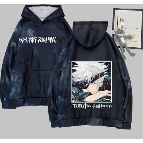 Jujutsu Kaisen Satoru Gojo Hoodie Japanese Anime Long Sleeves Loose Sweatshirt Unisex
