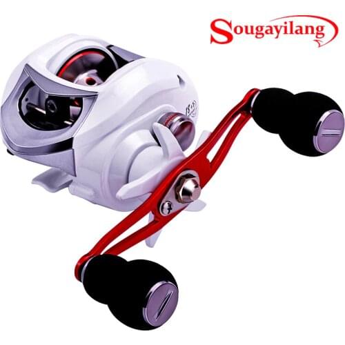 Sougayilang 18+1BB Fishing Reel Strong Drag Power 10kg White Right/Left Handed Carp Fishing Wheels Fishing Tracking