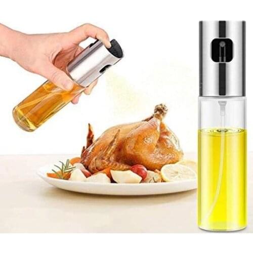 Kitchen Stainless Steel Olive Oil Sprayer Bottle Pump Oil Pot Leak-Proof Grill BBQ Sprayer Oil Dispenser Cookware Tools Pneumat