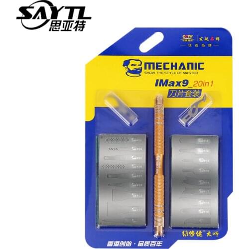 Mechanic Multi-function CPU IC Glue Remover Knife Thin PCB repair Blade Motherboard BGA Chip Remove Glue Tool 20 in 1 kit