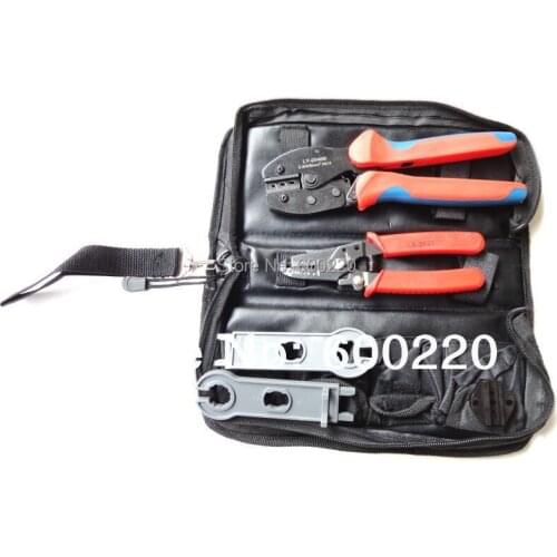 Solar Panel Tool Kit LY-K2546B-1 PV Tool set MC4 crimping tool set only including MC3 crimping die set, MC4/MC3 crimping tool