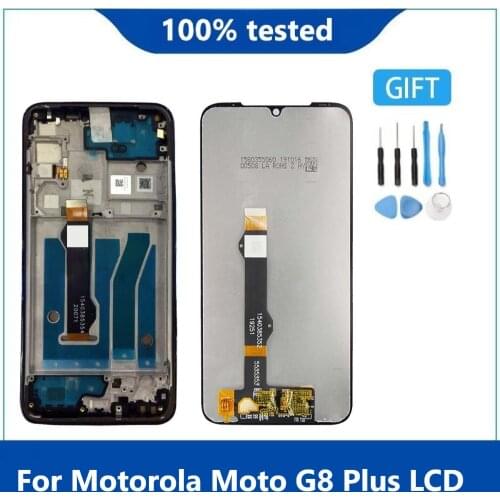 Original 6.3" For Motorola Moto G8 Plus LCD Touch Screen Digitizer Assembly Replacement For MOTO G8Plus Display withFrame XT2019