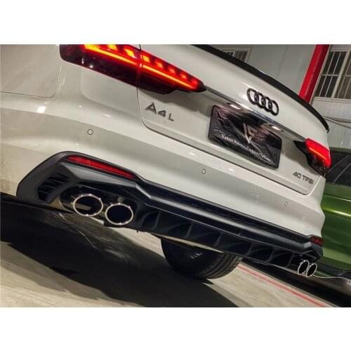 Suitable for 20 New Audi A4 Carbon Fiber Rear Lip S4 Movement Surround Four Outlet Tail Throat