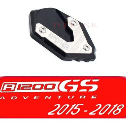R1200 GS Motorcycle accessoris CNC Aluminum Kickstand Side Stand Pad For BMW R1200GS 2017 2018