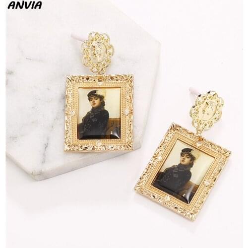 Fashion Earrings For Women Glisten Drop Earrings Big Carved Statement Dangle Classical Vintage Jewelry Handmade Original Design